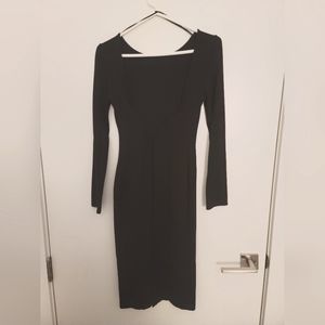 Black backless dress